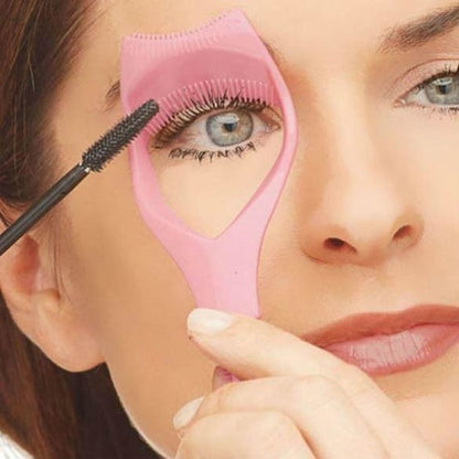 3 in 1 Eyelashes Tools Mascara Shield Applicator Guard, No-Mess Eye Makeup, Easy to Use and Carry