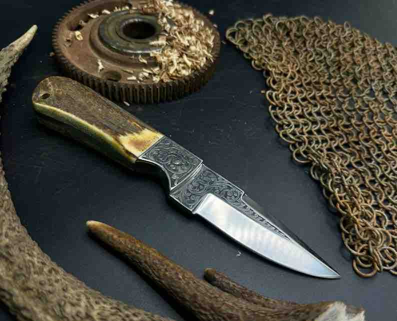 Hunting Knife  Handmade D2 Steel Camping Knife  Best Gift For Him  Christmas Gift For Boyfriend 1