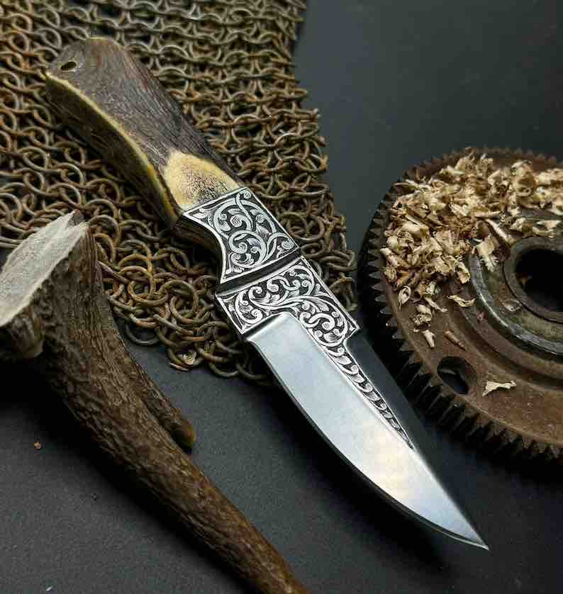 Hunting Knife  Handmade D2 Steel Camping Knife  Best Gift For Him  Christmas Gift For Boyfriend 3