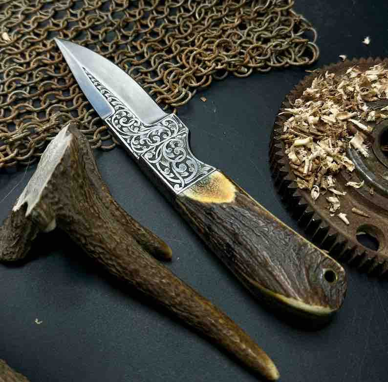 Hunting Knife  Handmade D2 Steel Camping Knife  Best Gift For Him  Christmas Gift For Boyfriend 4