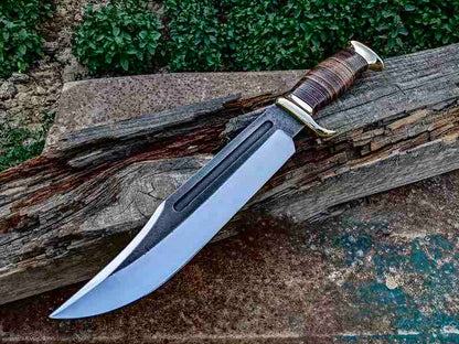 Hunting Bowie Knife  Handmade Outdoor Knife Christmas Gift Bushcraft Knife  Camping Knife  Anniversary Gift 1