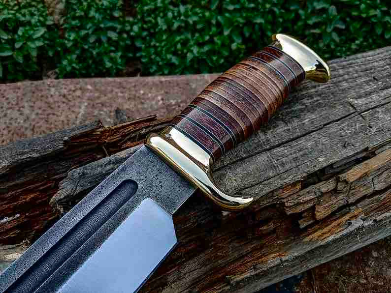 Hunting Bowie Knife  Handmade Outdoor Knife Christmas Gift Bushcraft Knife  Camping Knife  Anniversary Gift 2