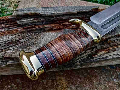 Hunting Bowie Knife  Handmade Outdoor Knife Christmas Gift Bushcraft Knife  Camping Knife  Anniversary Gift 4