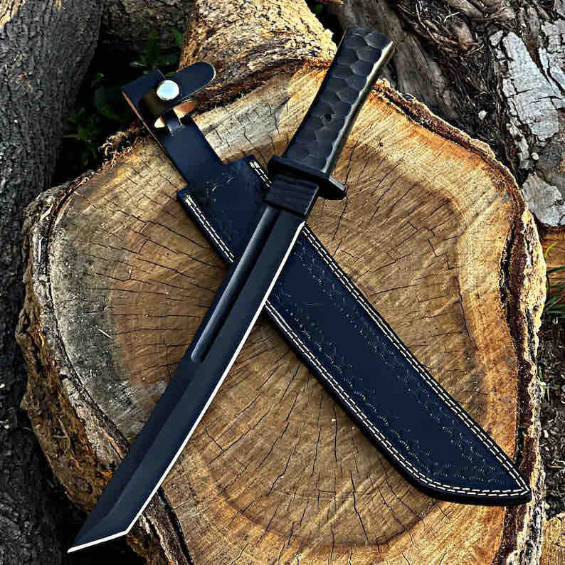 Tanto Knife , Hunting Tanto Knife , Outdoors Carbon Steel Knife , Christmas Gift, Groomsmen Gift , Tanto Blade