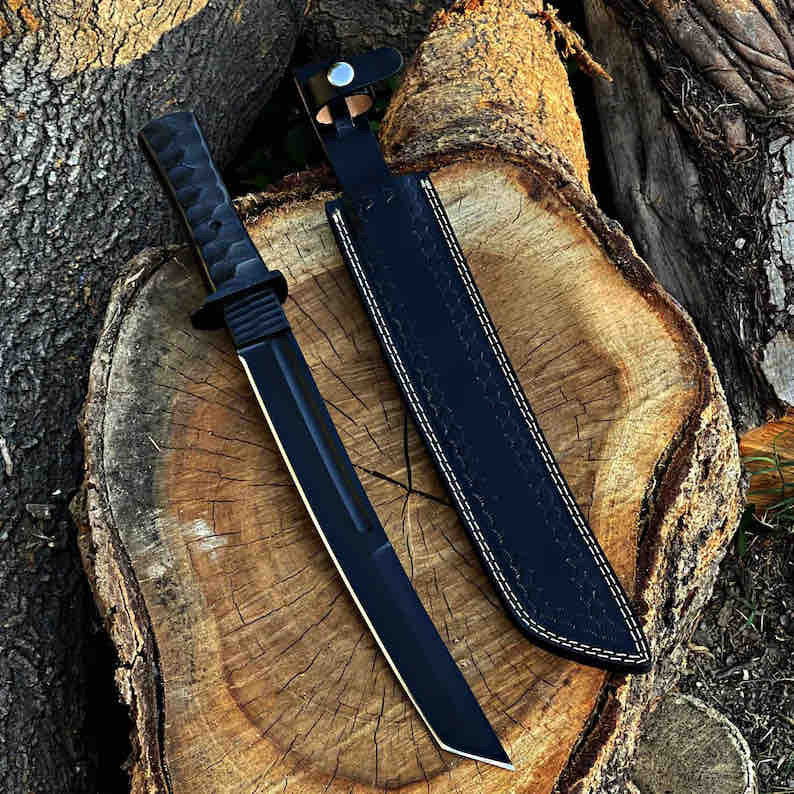 Tanto Knife  Hunting Tanto Knife  Outdoors Carbon Steel Knife  Christmas Gift Groomsmen Gift  Tanto Blade 4