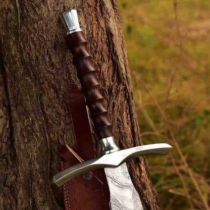 Hand Forged Battle Ready Damascus Steel Sword  Vikings Sword  Replica Sword  Groomsmen Gift  Christm