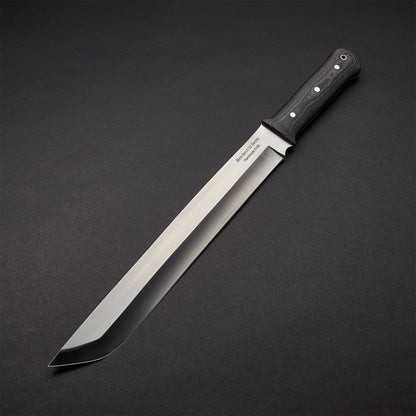 Custom Handmade Hunting Sword With D2 Tool Steel Blade And A Leather Sheath  1