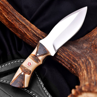 Custom Handmade J2 Steel Hunting Knife Bone Handle Camping Knife Survival Tool  Hunting Knife Fathers Day Gift Gif 7
