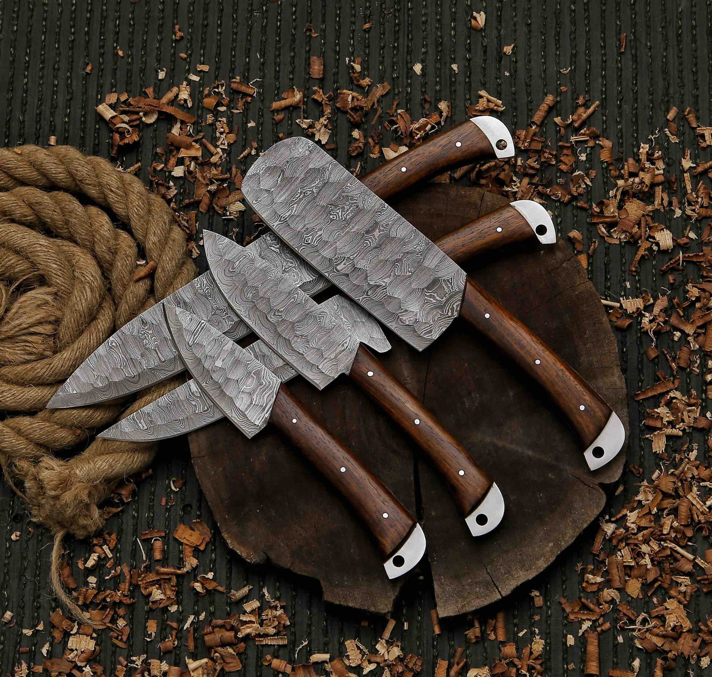 Etched J2 Steel Chef Knife J2 Kitchen Knife With Turquoise  Wenge Wood BBQ Boning Slicing Knife Gift For Men Personal 1