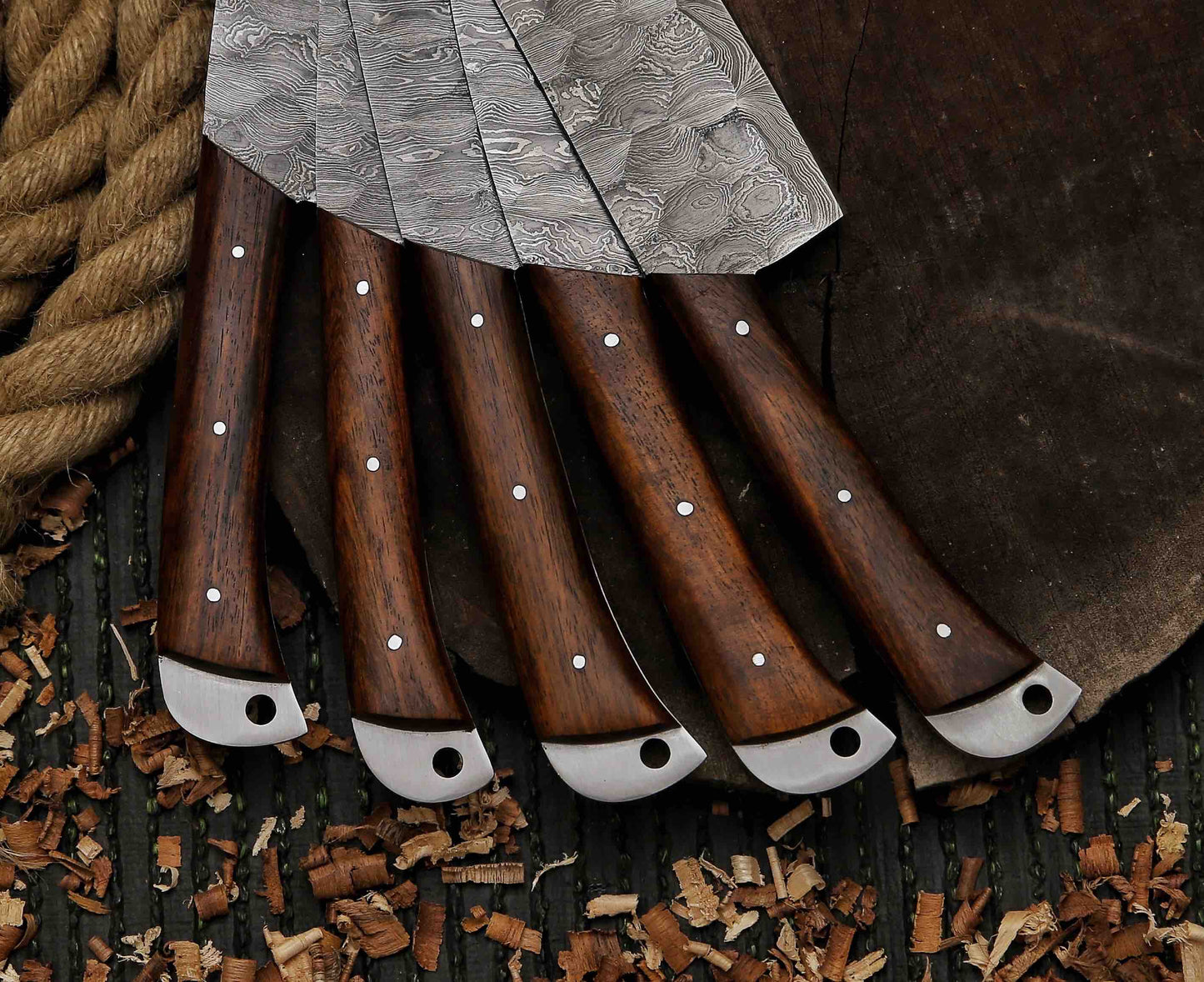 Etched J2 Steel Chef Knife J2 Kitchen Knife With Turquoise  Wenge Wood BBQ Boning Slicing Knife Gift For Men Personal 4
