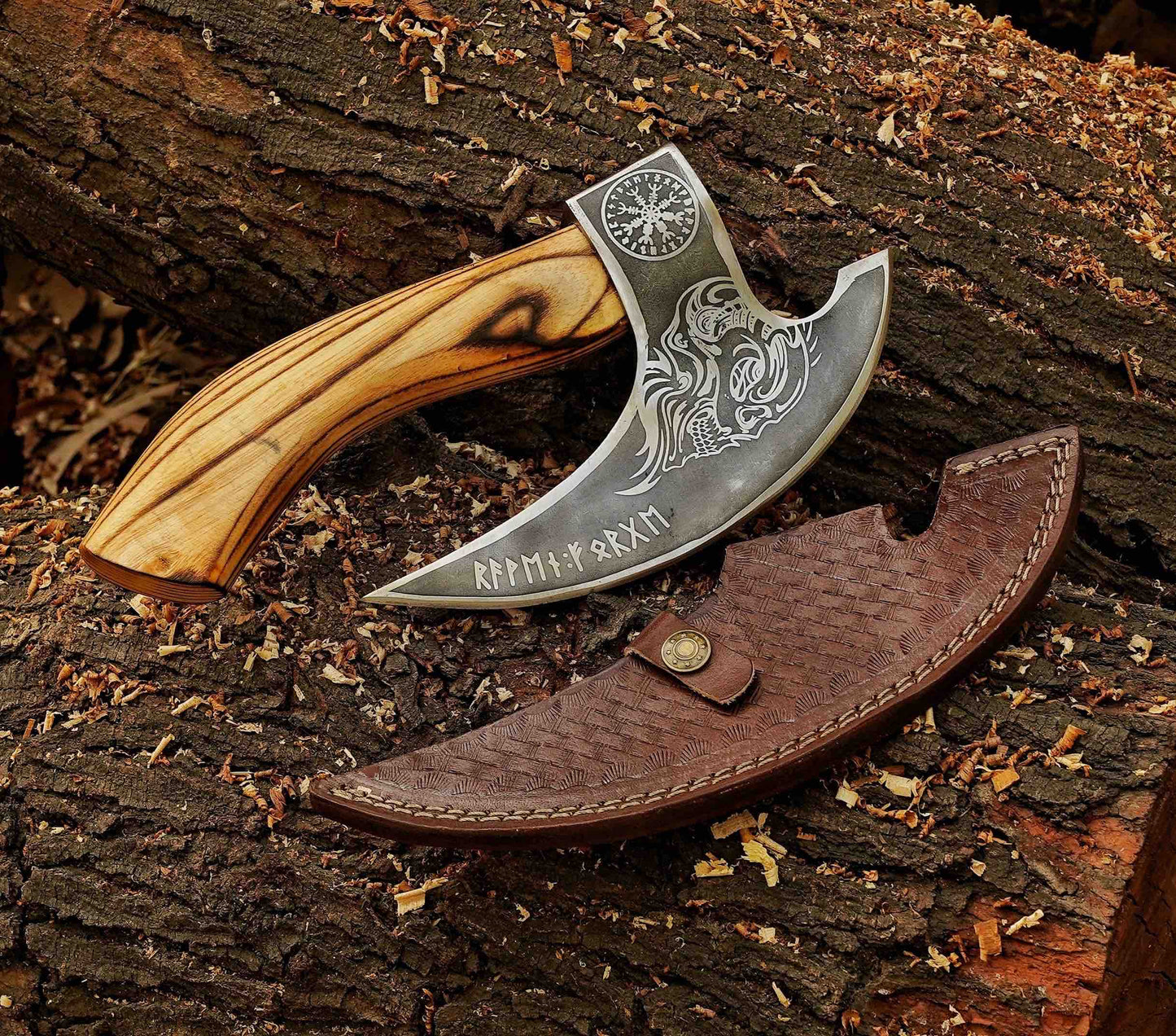 Crazy Viking Pizza Cutter Axe, Original custom hand forged pizza Axe, Handmade gift for Best man, Best Birthday