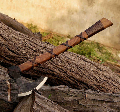 Viking Axe Bearded Axe Hand Forged Steel Double Blade Viking Axe