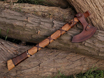 Viking Axe Bearded Axe Hand Forged Steel Double Blade Viking Axe
