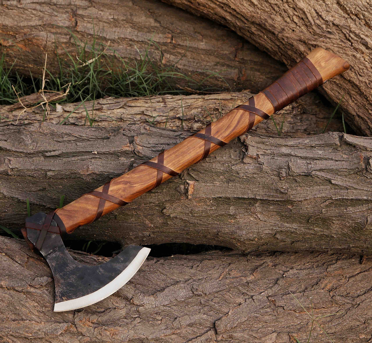 Viking Axe Bearded Axe Hand Forged Steel Double Blade Viking Axe Gift For Him Christmas Gift 5