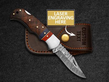 Custom Handmade Pocket Knife Gift For Him Folding Knife Back Lock Knife Gift For Her EDC Knife Gift