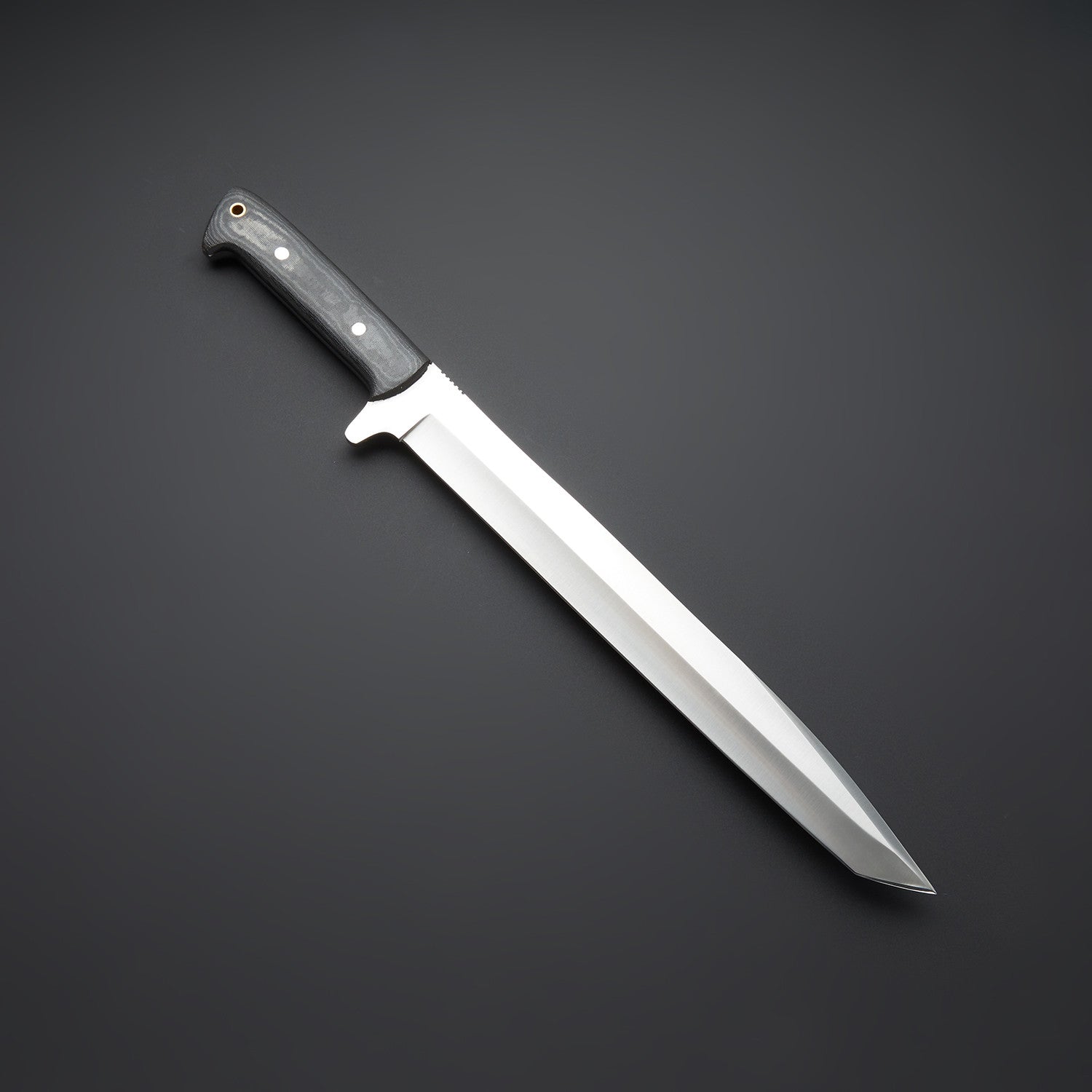 "Custom Handmade Beautifull D2 Tool Steel hunting sword with Multi Color Canvas Micarta Handle / gift for him"