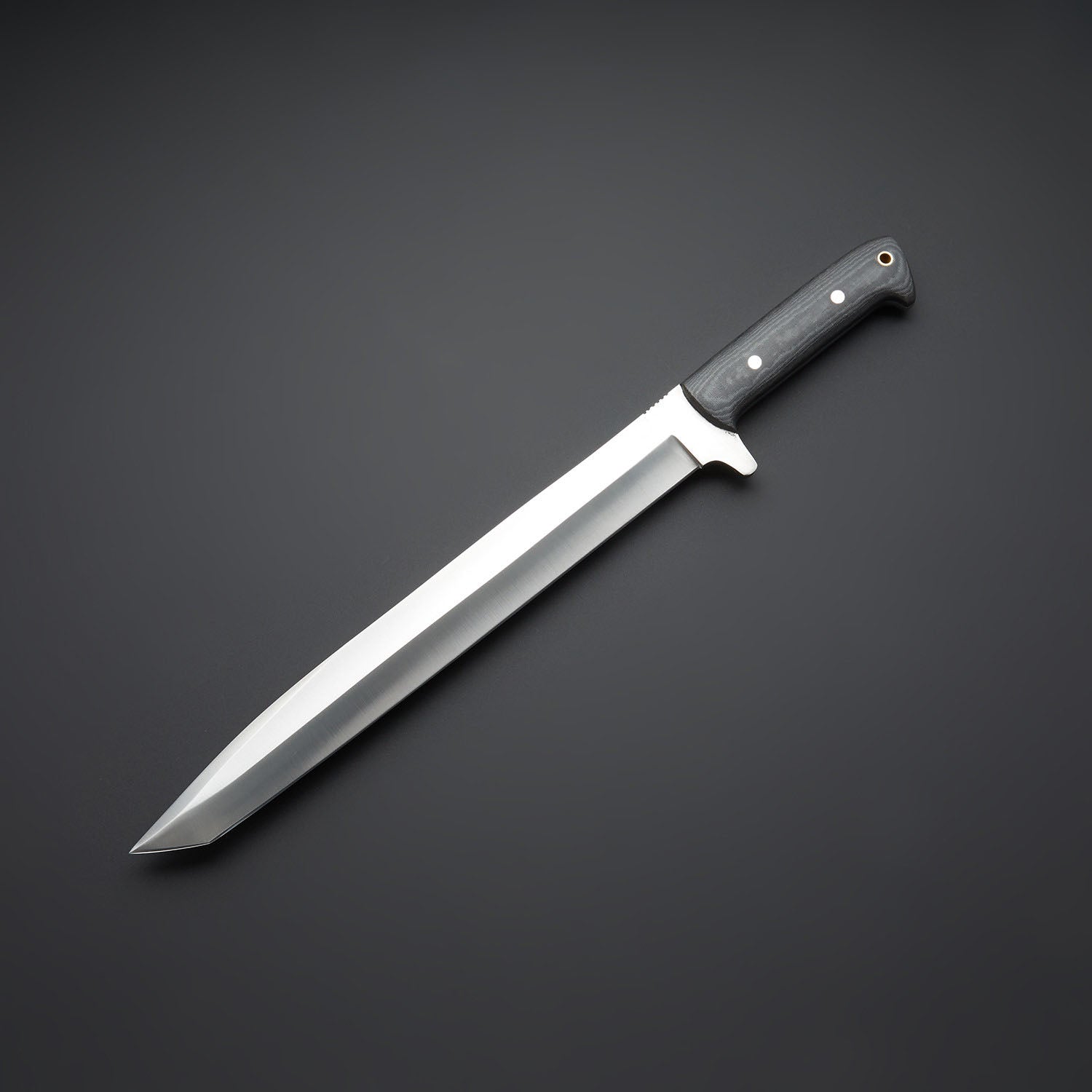 Custom Handmade Beautifull D2 Tool Steel Hunting Sword With Multi Color Canvas Micarta Handle  Gift 1