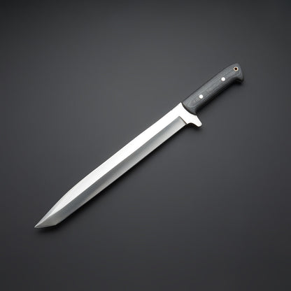 Custom Handmade Beautifull D2 Tool Steel Hunting Sword With Multi Color Canvas Micarta Handle  Gift 1