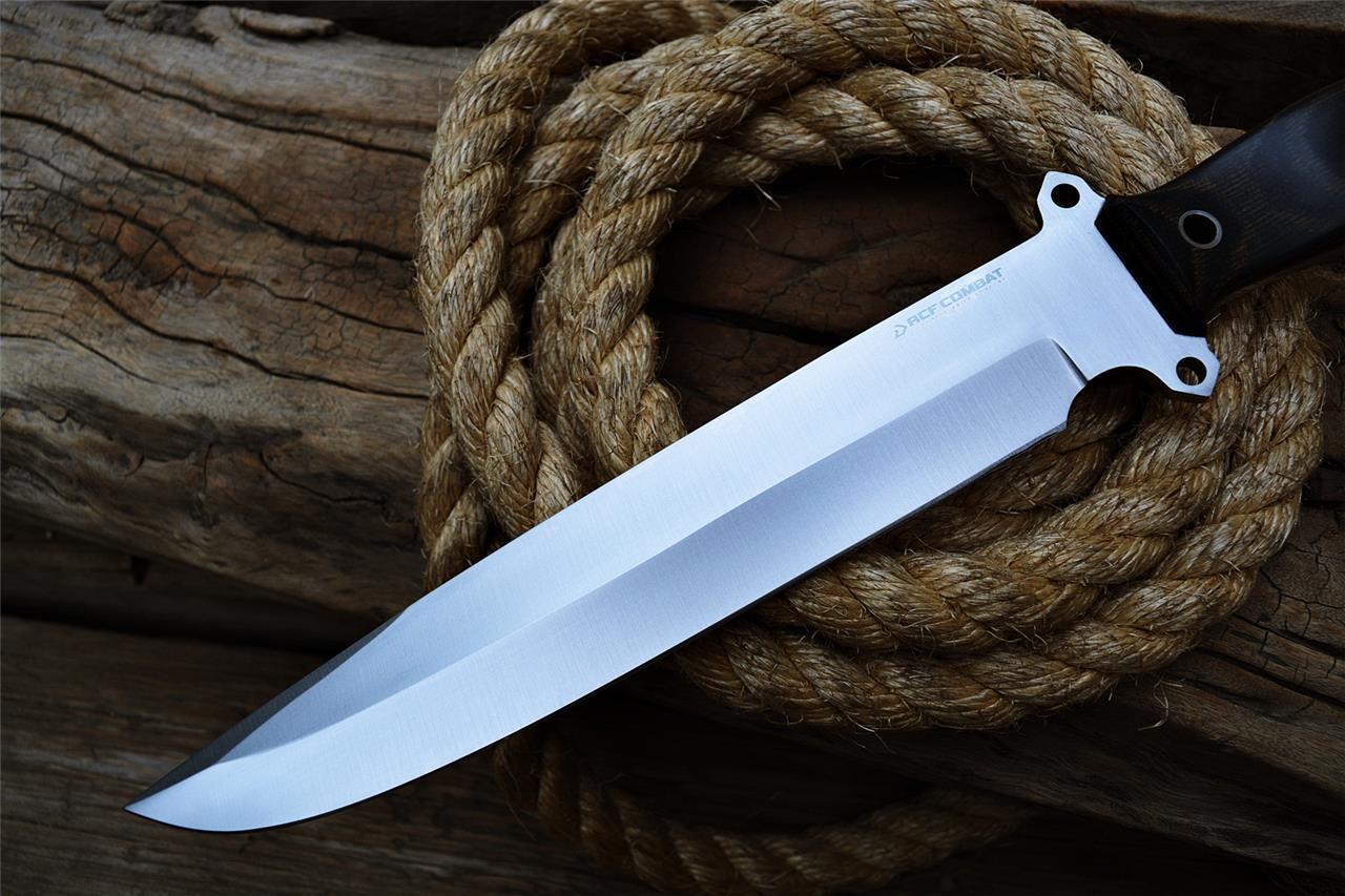 Custom Handmade D2 Tool Steel Blade Hunting Bowie Knife  1