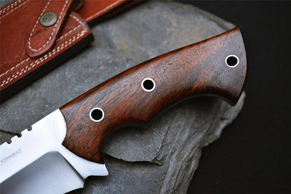 Custom Handmade Premium D2 Tool Steel Hunting Knife With Walnut Wood HandleGIFT FOR HIM 2