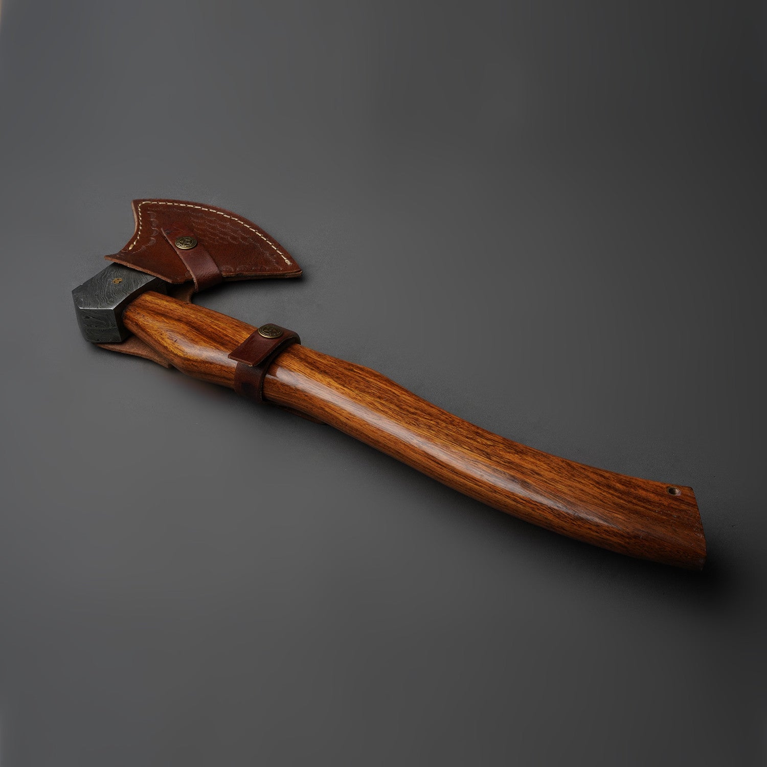 Custom Handmade Premium Damascus Steel Hunting Axe With Rosewood Handle Material  Gift For Him 1