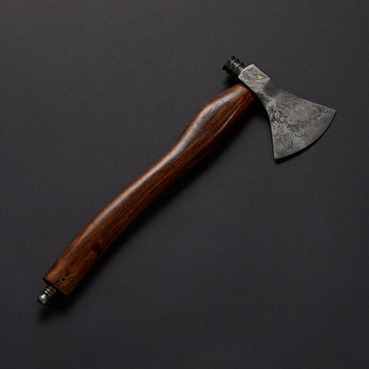 Handmade Damascus Steel Axe with Rose Wood Handle