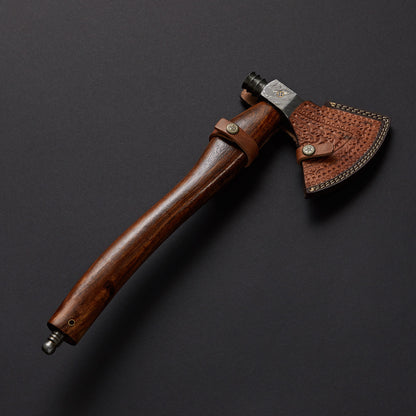 Handmade Damascus Steel Axe With Rose Wood Handle 1
