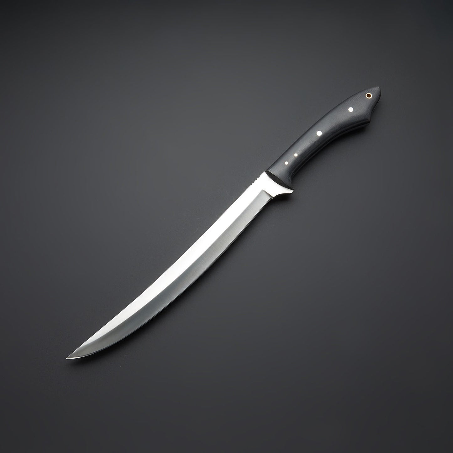 Handmade D2 Steel Hunting Sword  Leather Sheath 1