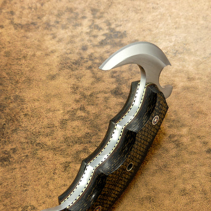 Handmade Beautiful Karambit Knife With D2 Steel Blade gift For Him 5