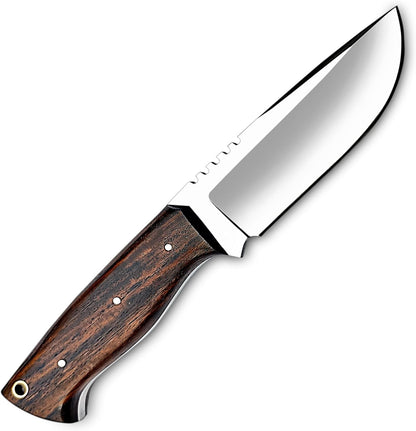 D2 Hunting Knife  10 Inches Handmade Fixed Blade Knife With Leather Sheath  Perfect For Bushcraft C 2