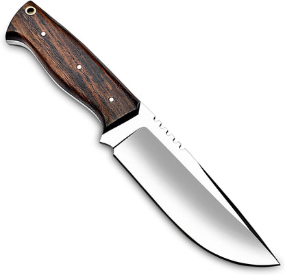D2 Hunting Knife  10 Inches Handmade Fixed Blade Knife With Leather Sheath  Perfect For Bushcraft C 4