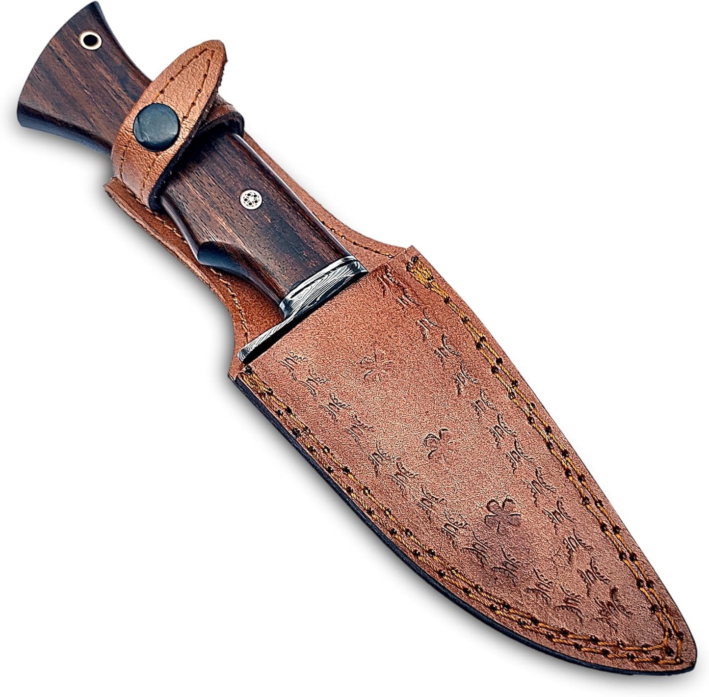 Handmade 10 Damascus Hunting Knife With Sheath  Fixed Blade Hunting Knife Knife For Men 1