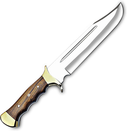 ALFARI D2 Steel 18 Inches Large Bowie Knife Full Tang Fixed Blade Rosewood Handle Hunting Knife Wit 2