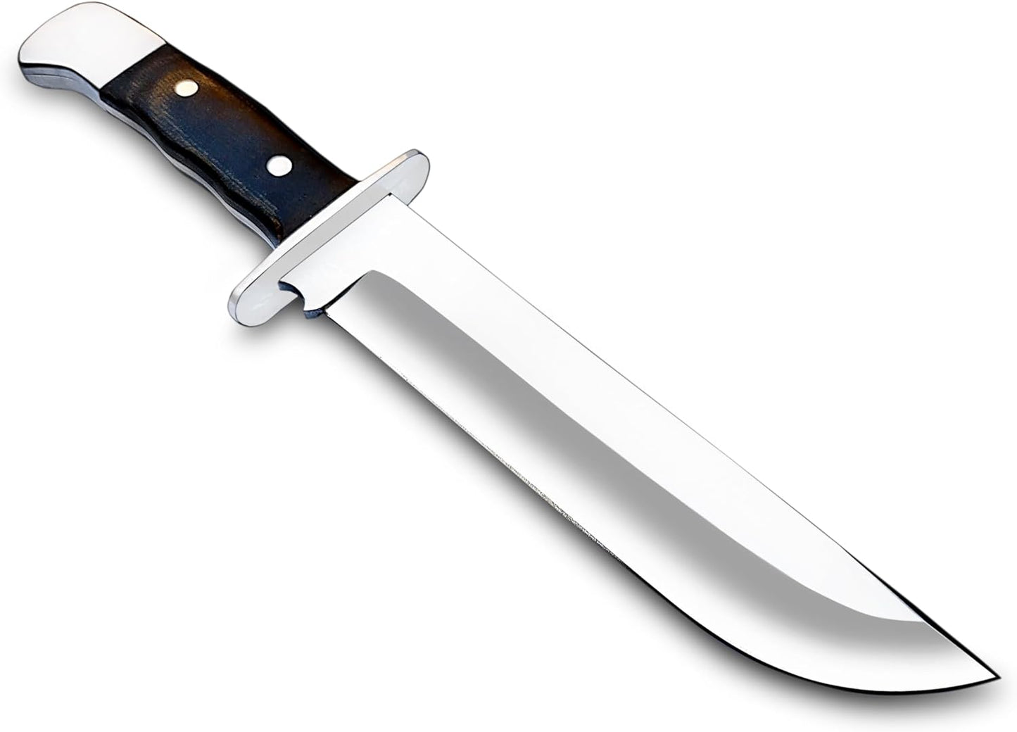 ALFARI D2 Steel 13 Inches Large Bowie Knife Full Tang Fixed Blade Black Micarta Handle Hunting Knif 2