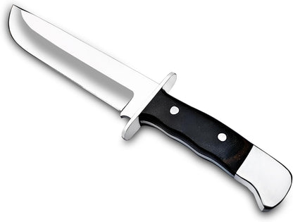 ALFARI D2 Steel 13 Inches Large Bowie Knife Full Tang Fixed Blade Black Micarta Handle Hunting Knif 1