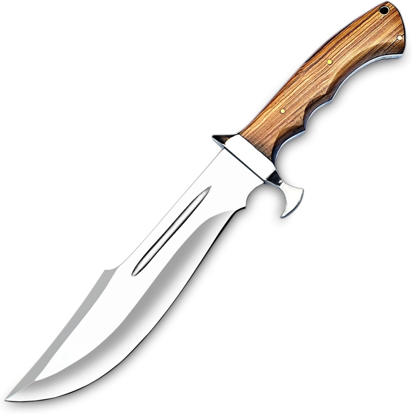 ALFARI Handmade D2 Steel Bowie Knife 14 Inch Full Tang Fixed Blade Knife With Sheath Best For Bushc 1