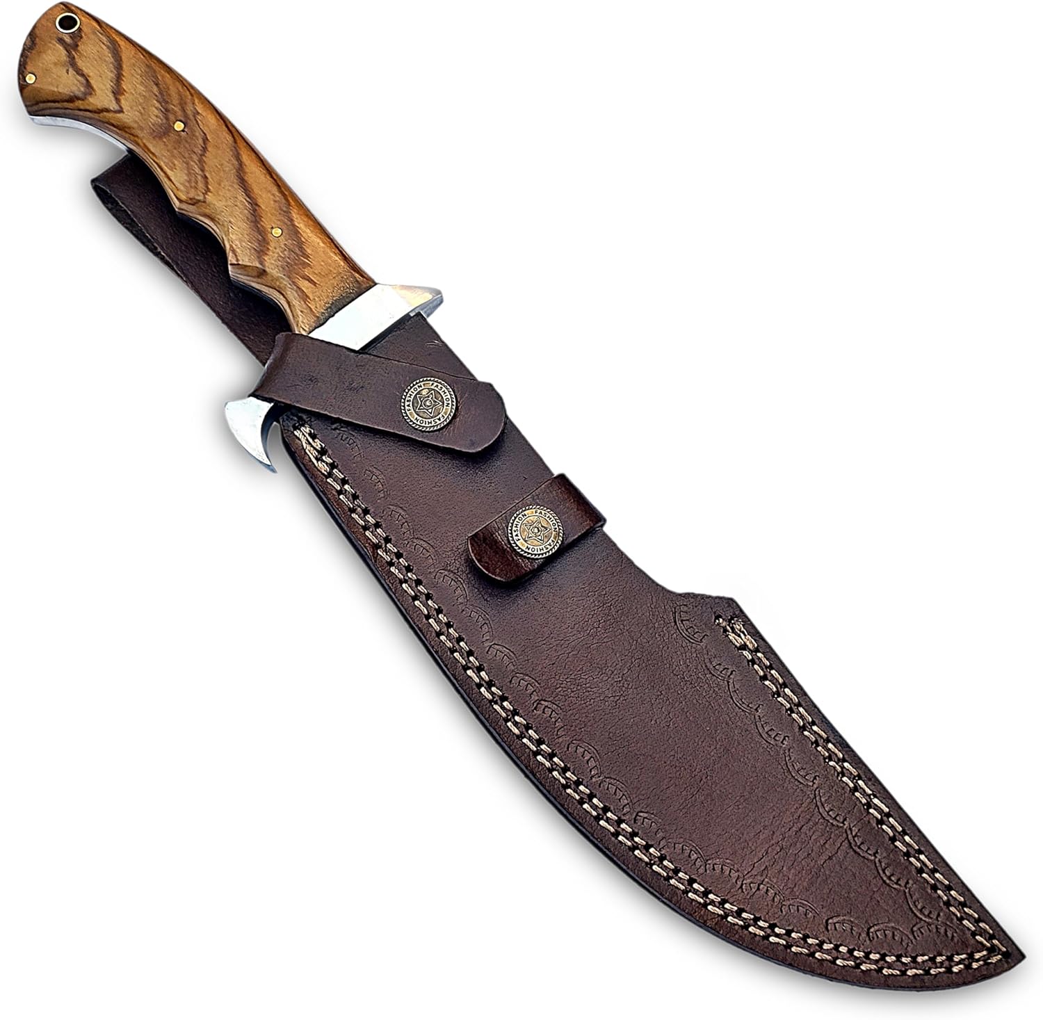 ALFARI Handmade D2 Steel Bowie Knife 14 Inch Full Tang Fixed Blade Knife With Sheath Best For Bushc 2