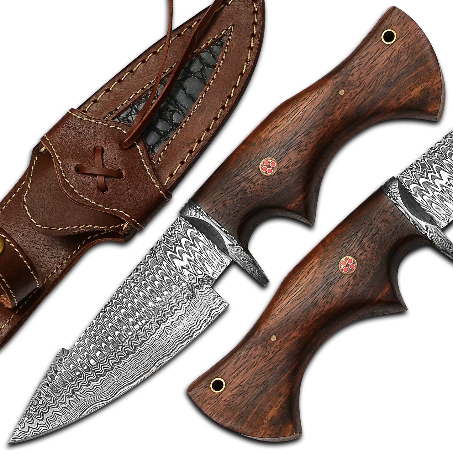 Viking Craft Custom Damascus Steel Hunting Knife Fixed Blade Personalized Engraving Ideal Gift For  4