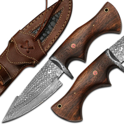 Viking Craft Custom Damascus Steel Hunting Knife Fixed Blade Personalized Engraving Ideal Gift For  4