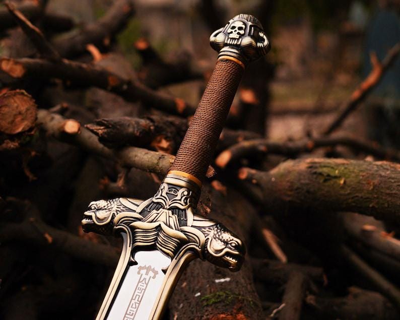 Hand Forged Conan The Barbarian Engraved Sword Steel Sword Sword With Sheath Best Gift For Wedding
