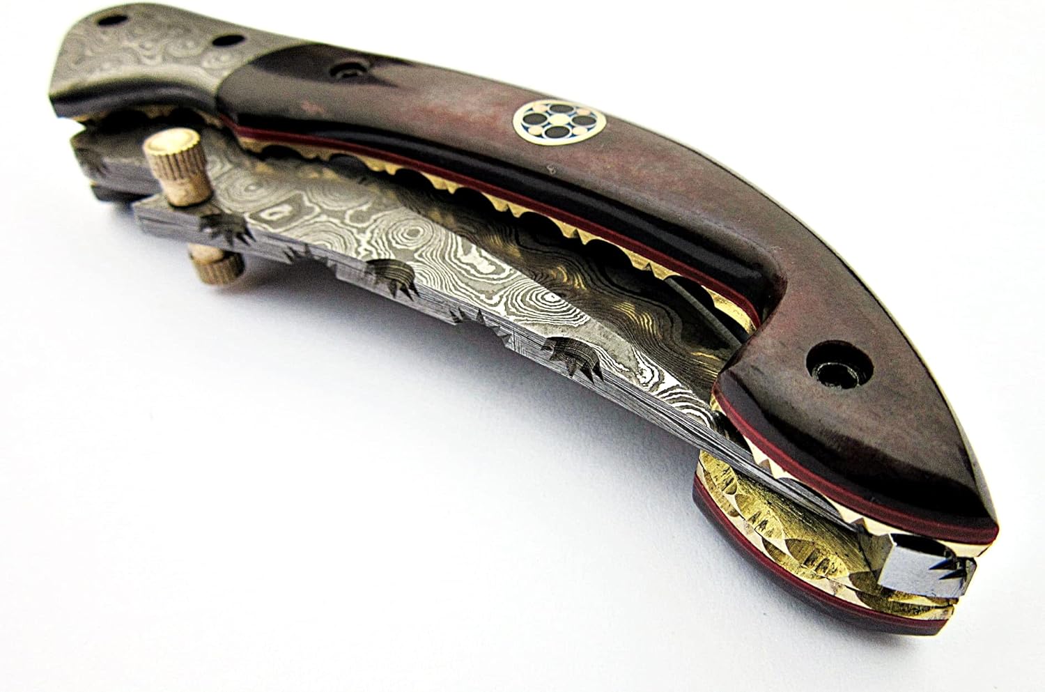 ALARI Pocket Knives  Folding Knives For Men  Women Personalized High Carbon Steel Damascus Blade Co 2