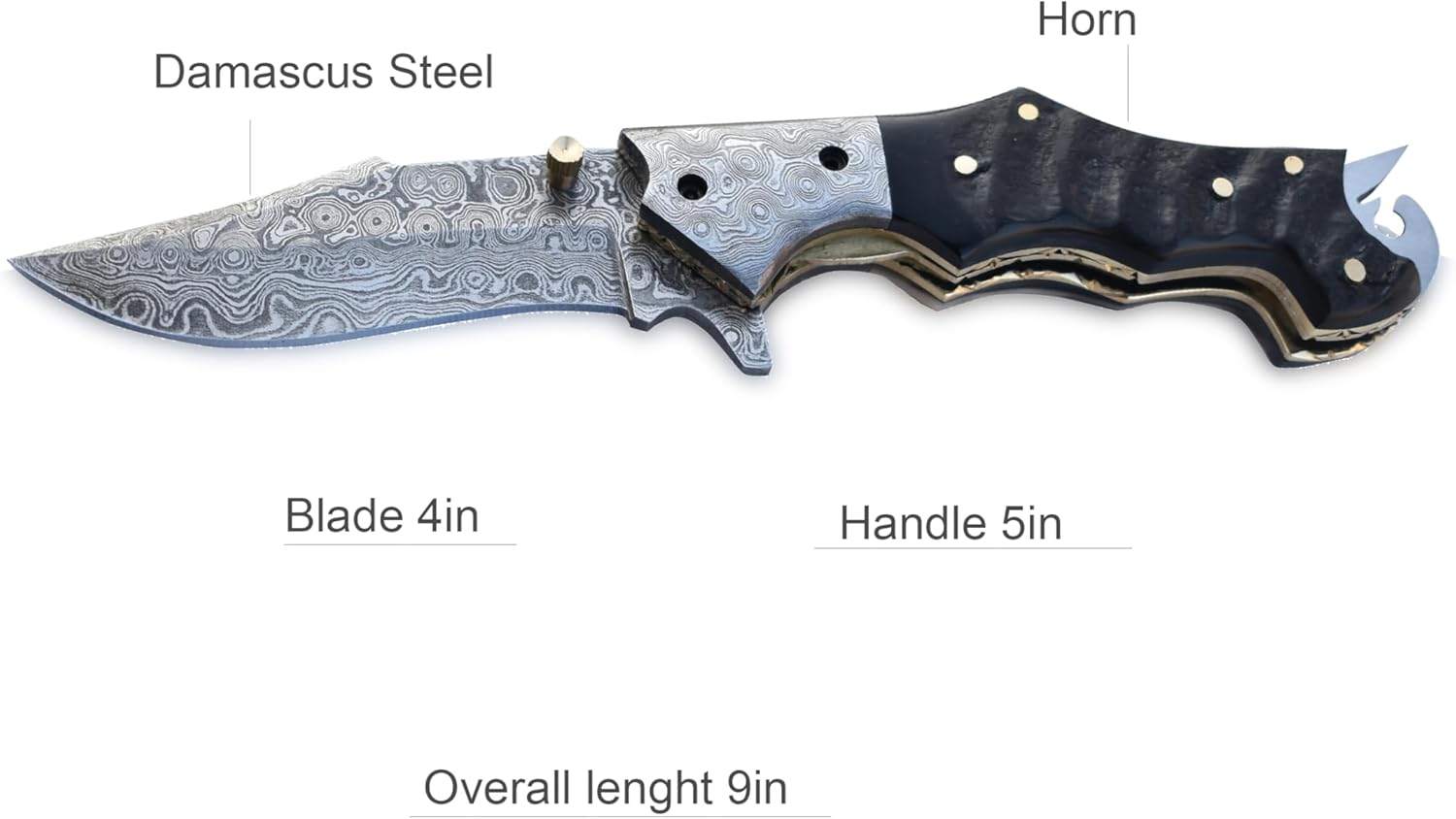 ALFARI Pocket Knives  Folding Knives For Men  Women Personalized Engraved High Carbon Steel Damascu 2