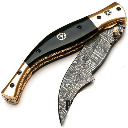 Handmade Damascus Steel Pocket Fathers Day Gift For Men Groomsman Personalized Gift Wedding Anniver 1