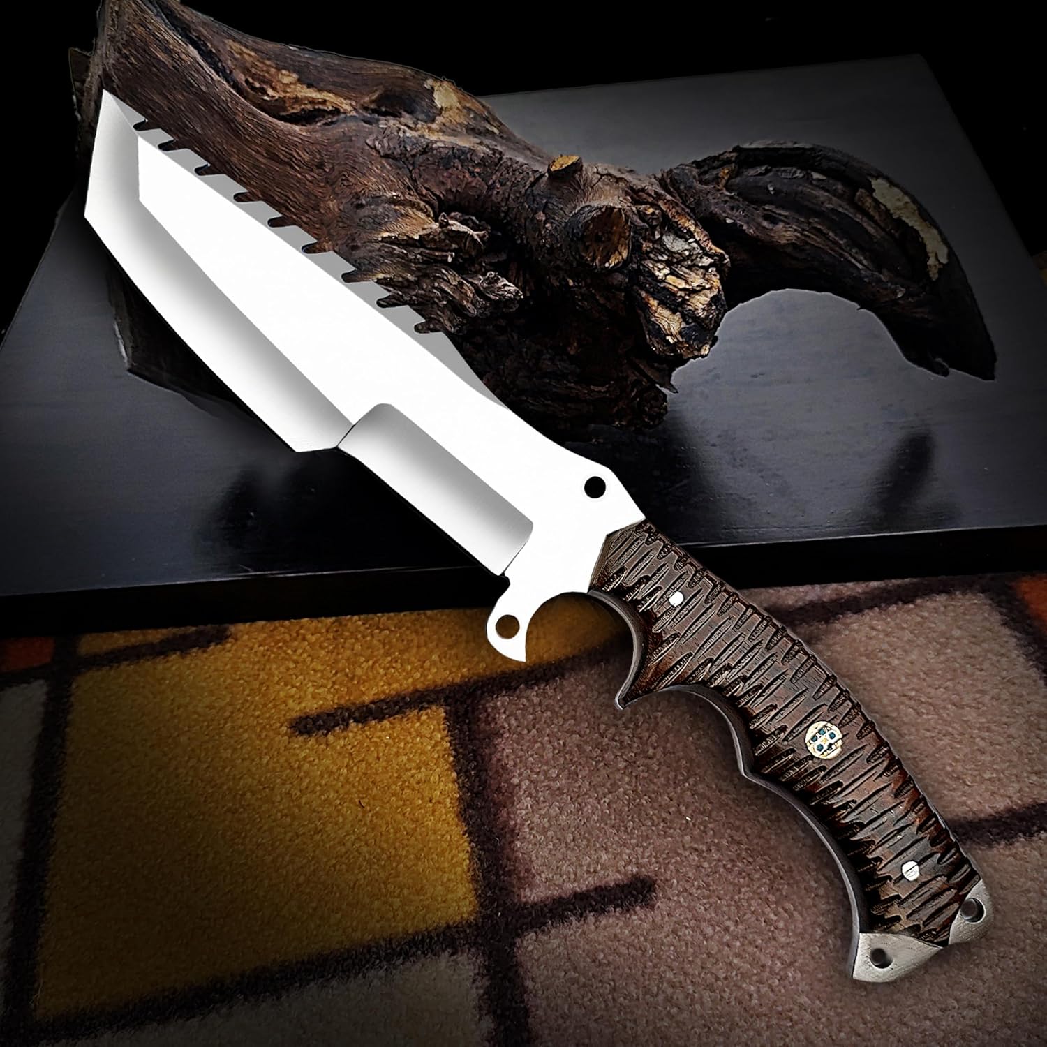 Handmade Tracker Knife With Sheath Outdoor Knife Survival Knife Camping Knife D2 Steel Tracker Knif 1