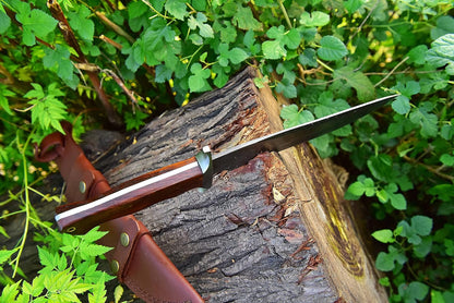 Handmade Damascus Bowie Knife With Sheath Outdoor Knife Survival Knife Camping Knife Fixed Blade Hu 2