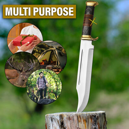 18 Handmade Bowie Knife With Sheath Crocodile Dundee Knife D2 Steel Blade Best Hunting Knife Outdoo 2