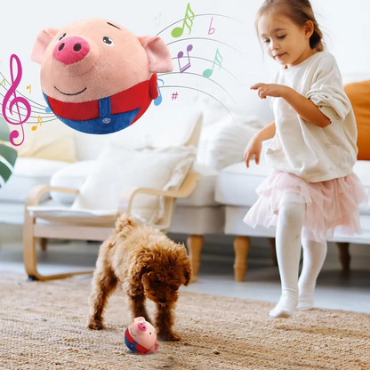 Interactive Plush SelfMoving Bouncing Dog Toy  Squeaky BiteResistant For Small  Medium Dogs 2
