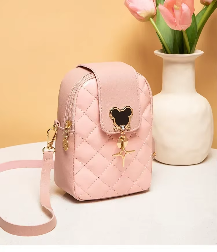 Chic Mickey Mouse PU Leather Crossbody Shoulder Bag For Women 5