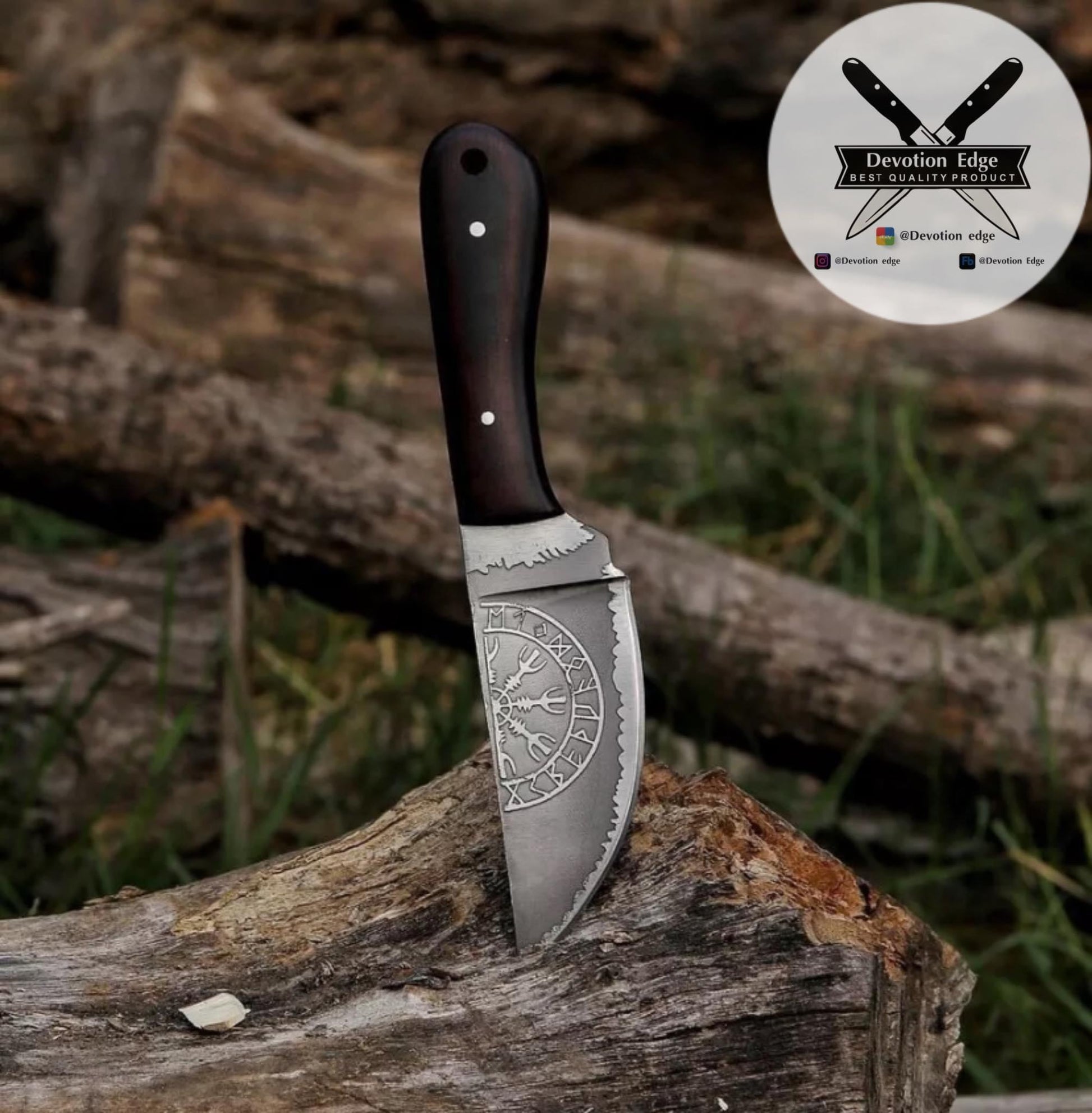 Devotion Edge Handmade Carbon Steel Skinner Knife With Bespoke Leather Cover Best Gift For Christma 2