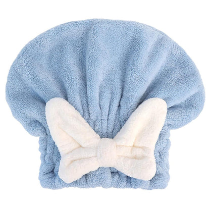 coral fleece hair cap